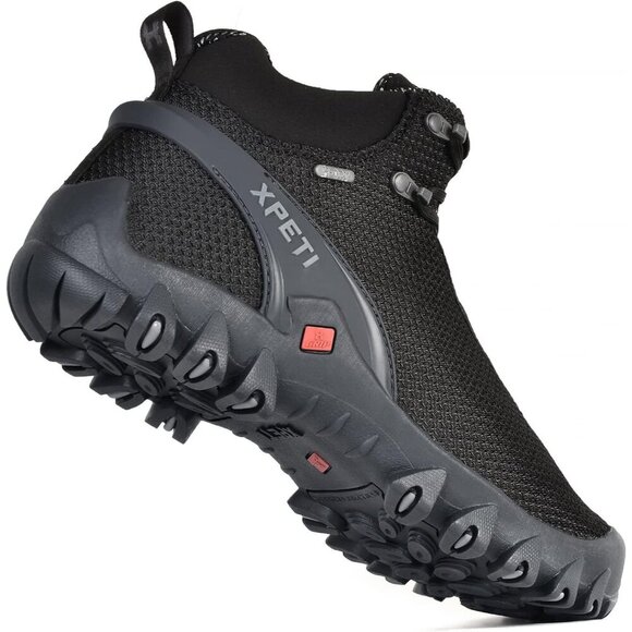 〽️Men\'s Black Xpety Terra Mid Waterproof Rubber Sole Hiking Boots main image 7